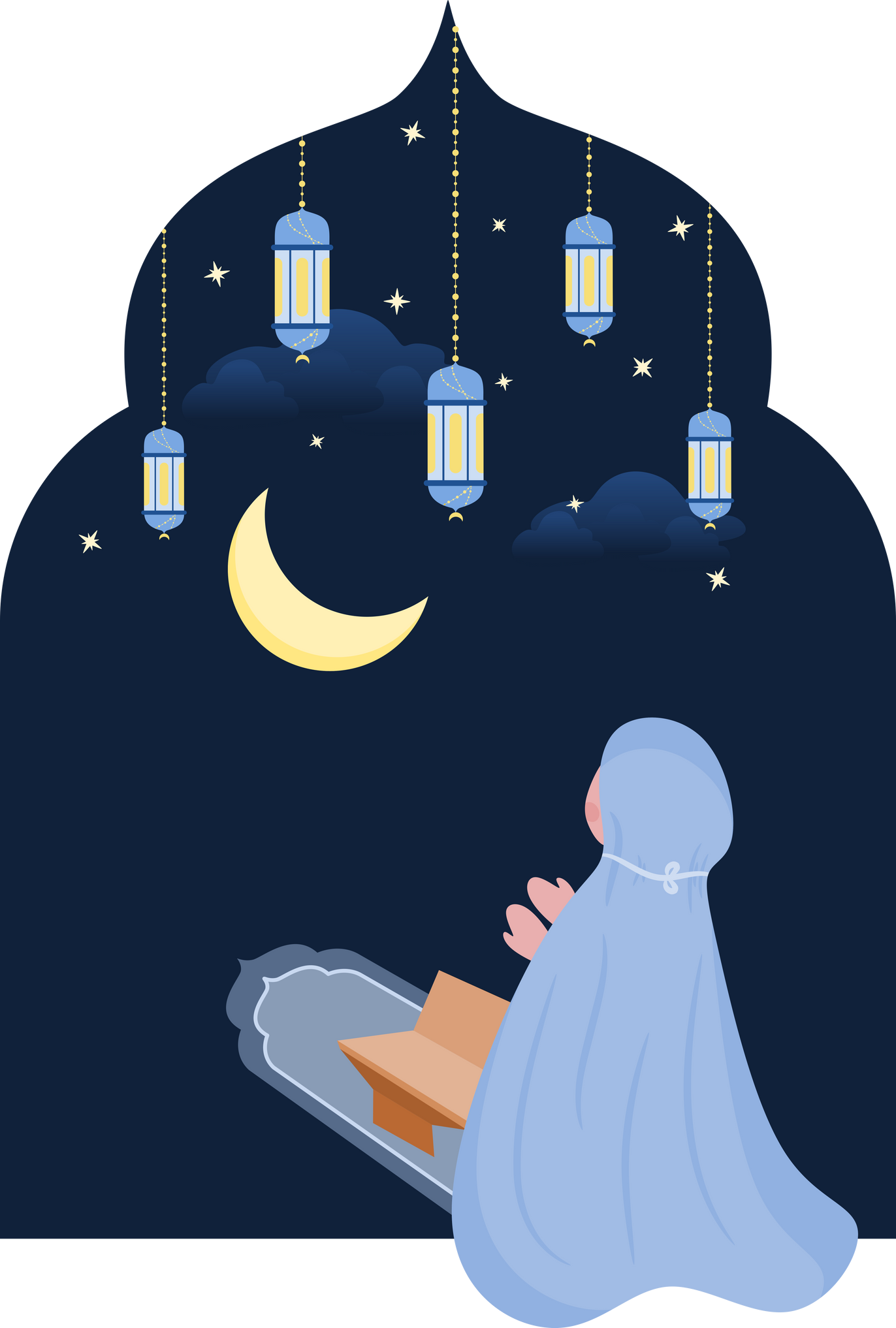 Hijabi praying