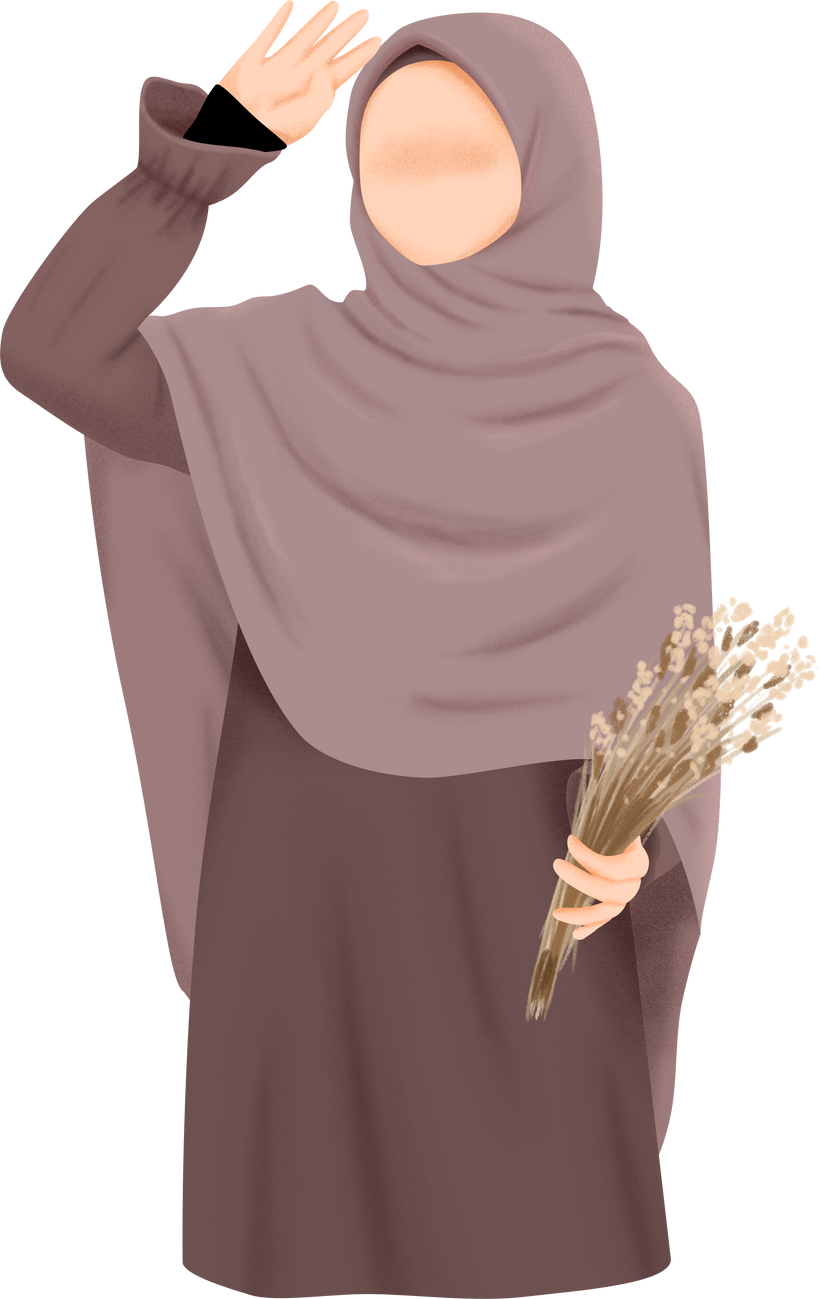 Muslimah with flowers