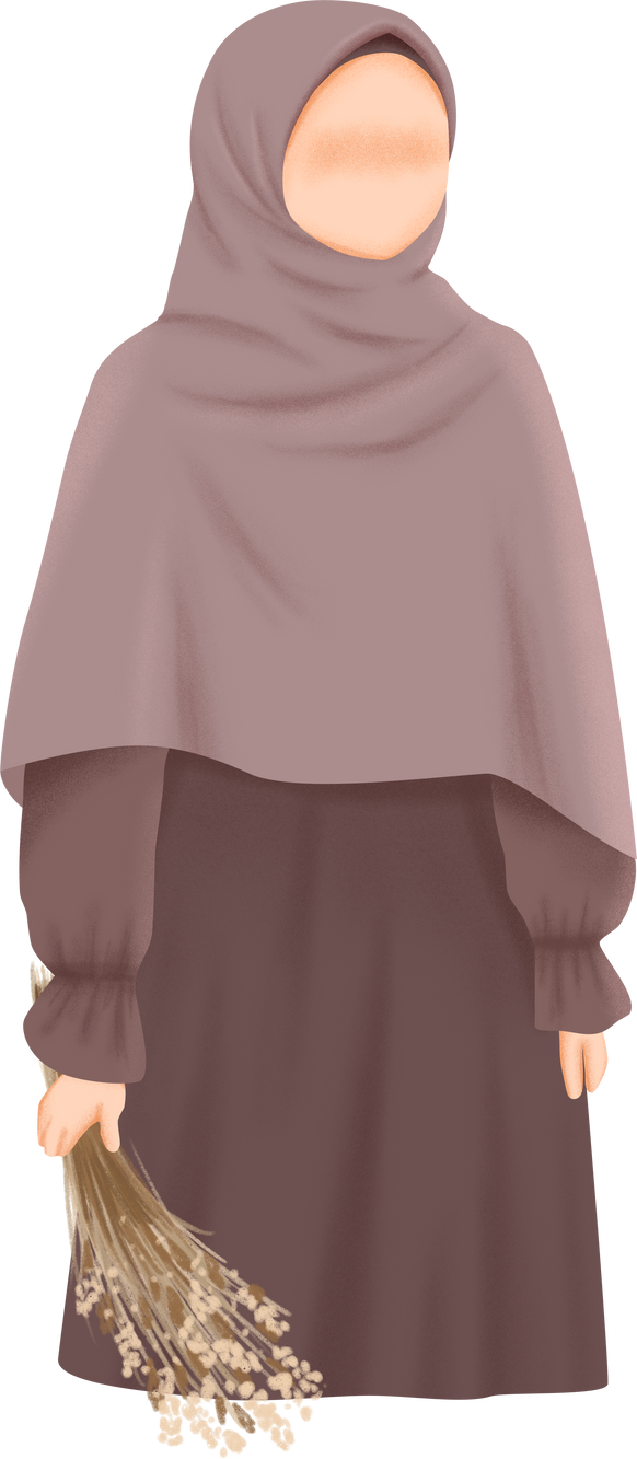 Muslimah with flowers